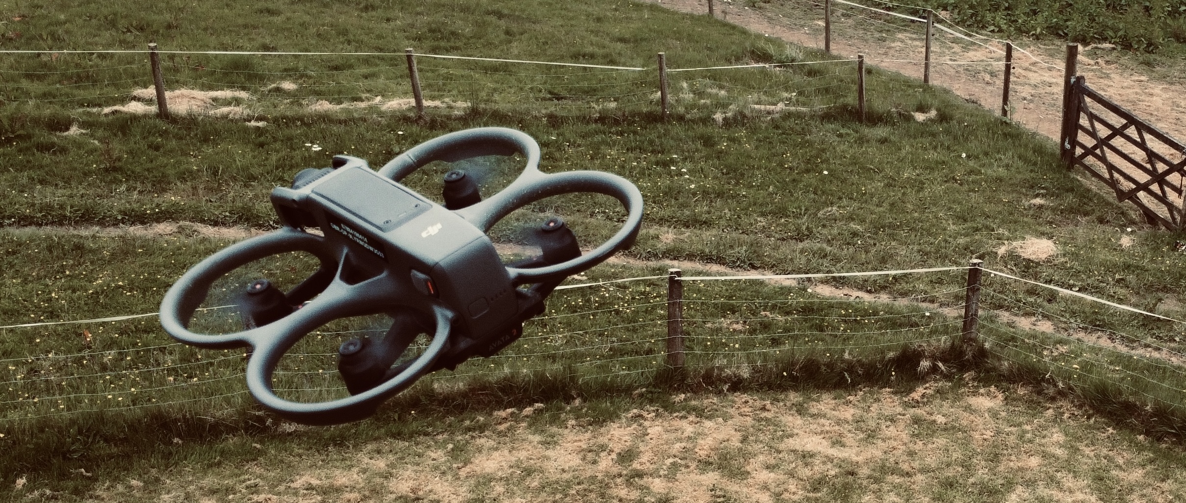 Drone aerial view over Swansea Airport