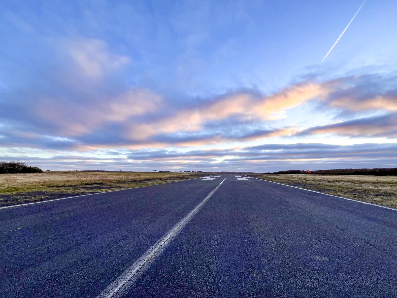 Runway view at Swansea Airport